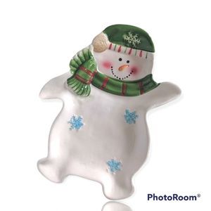 Snowman Cookie Plate.